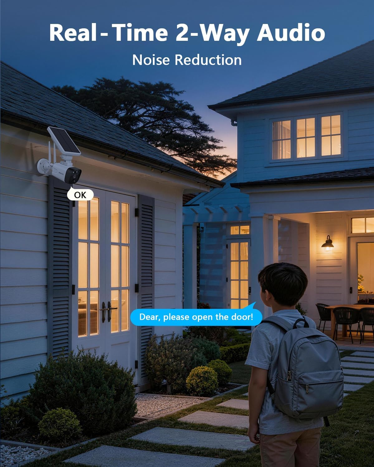 OOSSXX (2026 New) Solar Wireless Security Camera System, 4MP 3-Cam Kit with 4CH NVR, 2.4/5.8GHz Dual WiFi, 55% Longer Range Dual Antennas, 130° Wide Angle, No Fee App, IP65
