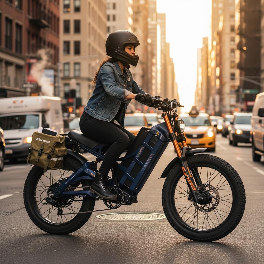 eAhora Romeo Pro 3 Electric Bike for Adults, 5600W 50MPH Dual Motor Ebike, 60V 80AH 250Miles Long Range Electric Bike, 26' *4.0 Fat Tire Electric Mountain Bike Full Suspension Off-Road E-Bike