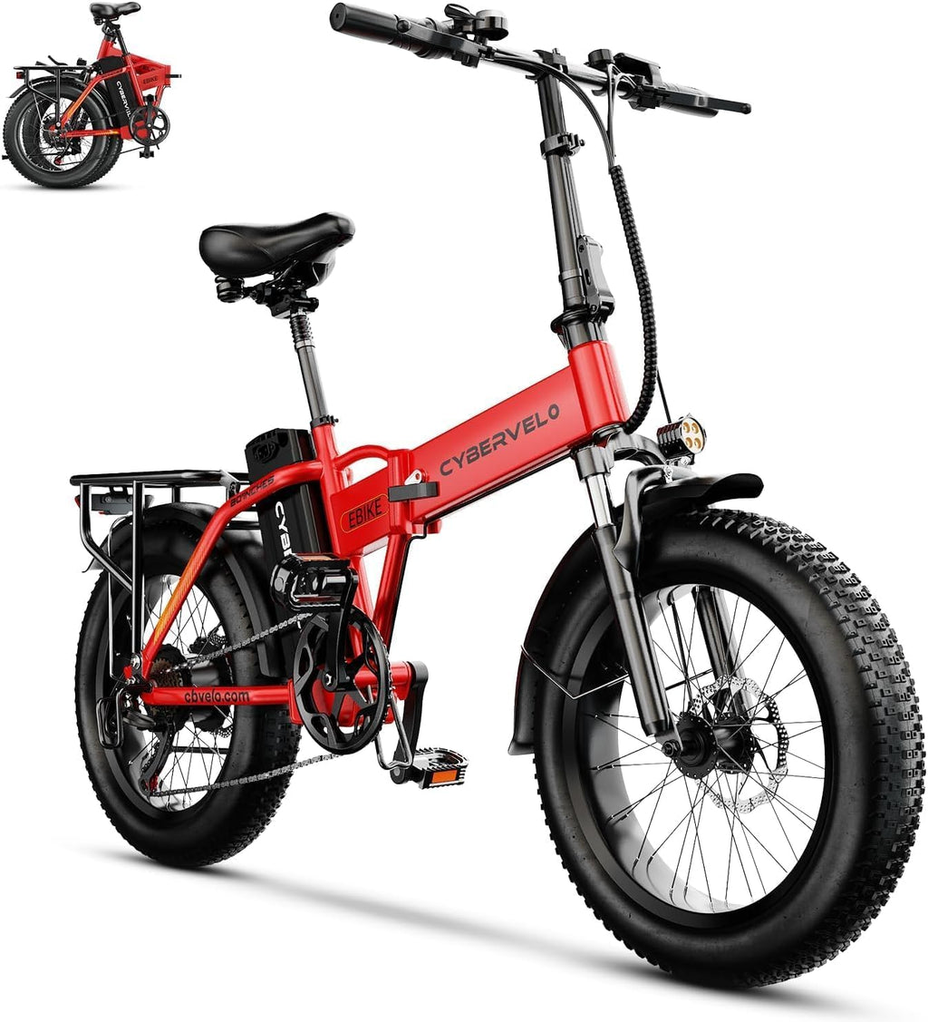 Folding Electric Bike, Removable Large Capacity Battery Ebike,Fat Tire Adult E-Bik,Long Range, Long-lasting Ebike