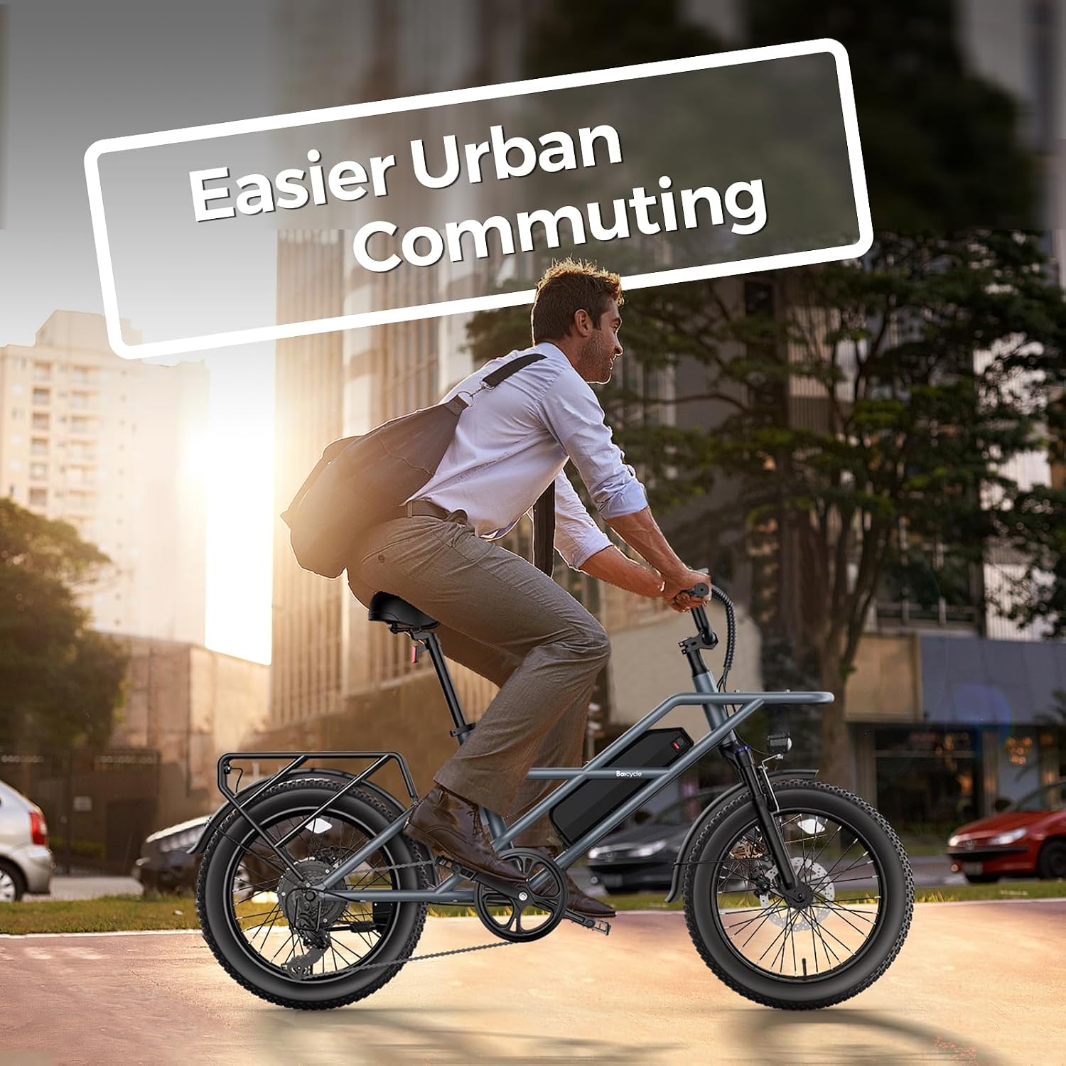 Baicycle 1800W Peak Electric Bikes for Adults 20' Fat Tire E Bike with 90 Miles(PAS) Max Range 28 MPH Electric Bicycle Step-Thru Ebikes with 48V Removable Battery 7 Speed Ebike