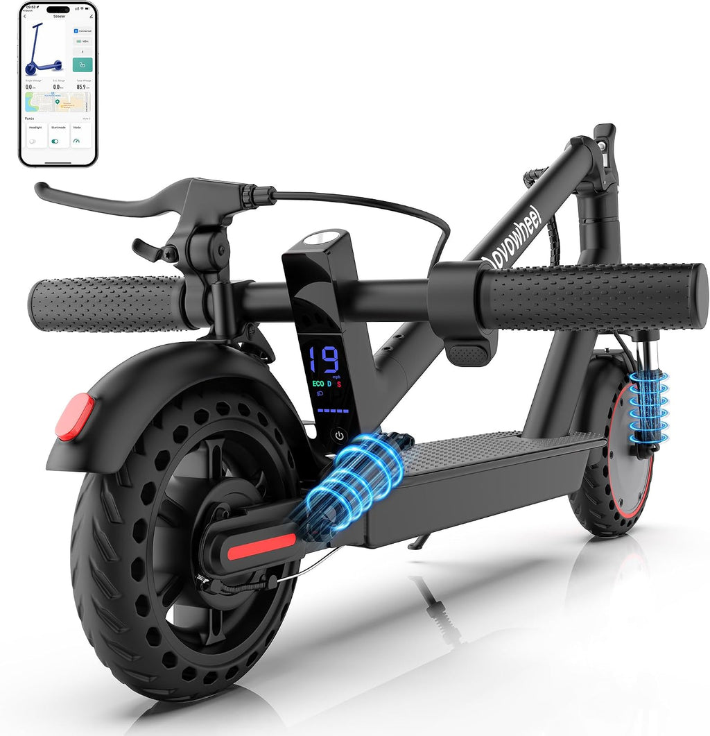 Aovowheel Electric Scooter for Adults, Folding E Scooter with 250W-500W Motor 16-24 Mph Top Speed, Max 15-60Miles Long Range,6.5''/8.5''/10''/14'' Solid Tires Commuting Scooters, Dual Brakes