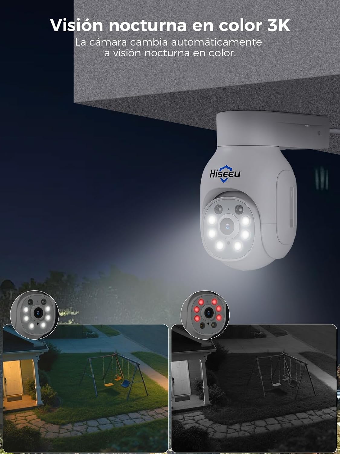 Hiseeu 5MP Wireless PTZ Security Camera System, Indoor Outdoor IP66 Waterproof WiFi Camera, 4K 10CH NVR, 2-Way Audio, Motion Detection Alarm, 24/7 Surveillance, 1TB Hard Drive (Need Plug-in)