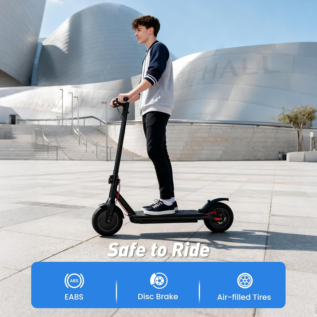 Electric Scooter, 23 Miles, 22 MPH Top Speed Electric Scooter for Adults, 500W Powerful Motor,10'/8.5' Pneumatic Tires Commuting Scooter, Foldable Escooter for Commuting & Campus Use