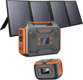 300W Portable Solar Generator Power Station, Small Camping Power Bank with Foldable 40W Solar Panel Bundle, 110V Portable Power Pack with AC Outlet for Camping Outdoor Home Use