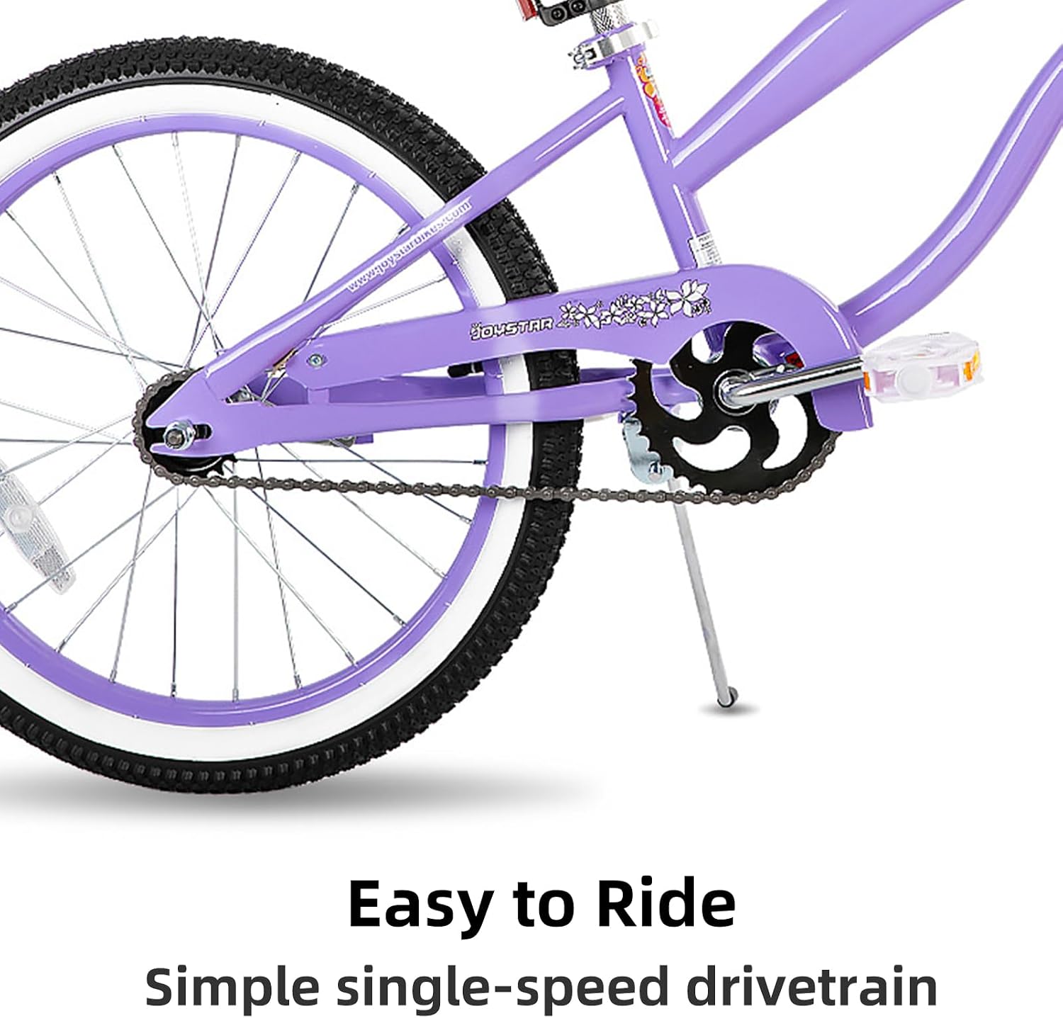 JOYSTAR 20' 24' 26' Beach Cruiser Bike for Girls, Boys, Mens and Womens, Single Speed Kids Cruiser Bikes with Coaster Brake, Multiple Colors