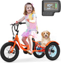 LILYPELLE Electric Tricycle for Youth, 250W Aluminum Frame Electric Tricycle Etrike, 16IN 3 Wheels Electric Bicycle Bikes, 3.0 Fat Tire Electric Trike with Removable Battery and Rear Basket
