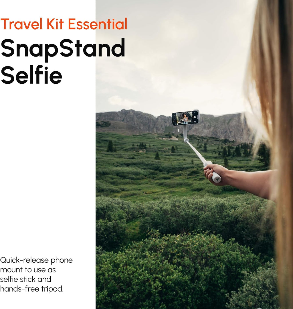 ShiftCam Travel and Creator Kit – MagSafe-Compatible Mobile Creator Bundle for iPhone and Android, Compact Phone Grip, Adjustable LED Light, Extendable Bluetooth Tripod for Vlogging