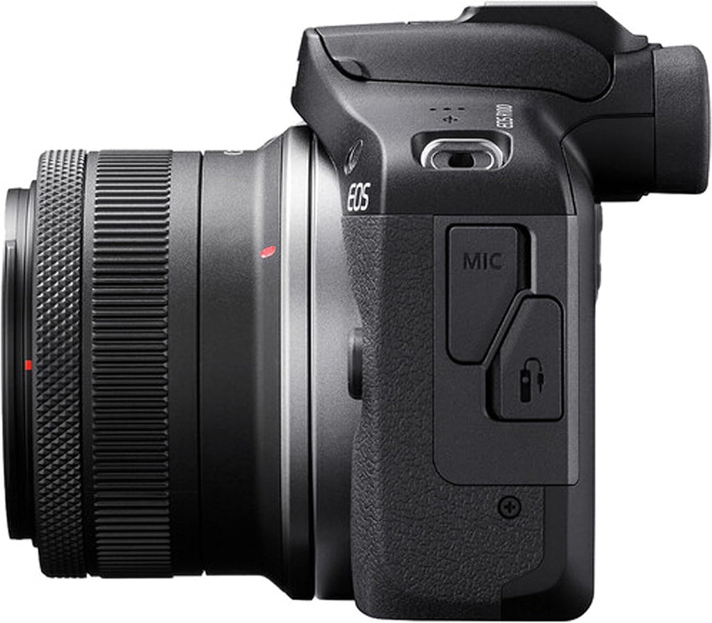 Canon EOS R100 24.2MP APS-C CMOS Sensor Mirrorless Camera with 18-45mm Lens + 64GB Memory + Stabilizing Grip + Software Pack +More (Value Bundle) (Renewed)