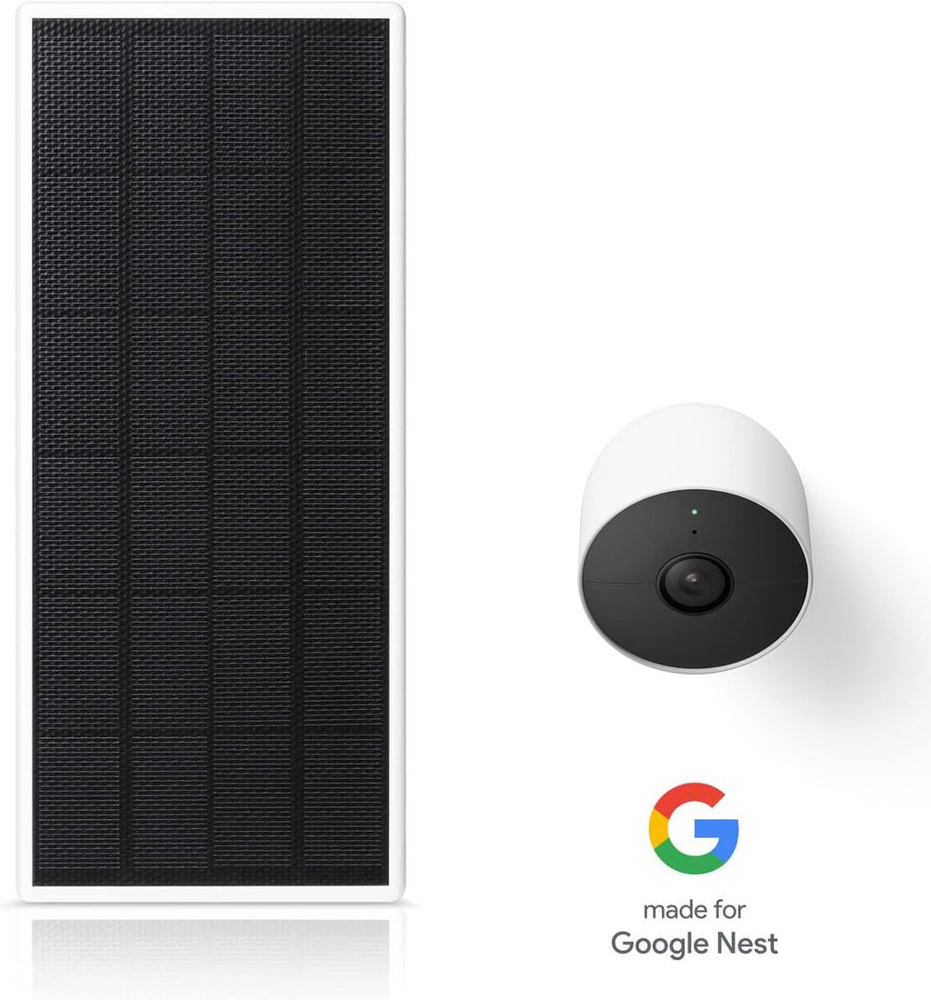 Wasserstein Solar Panel, Solar Panel Charger for Google Nest Cam Outdoor or Indoor, Battery - 2.5W Solar Power - Camera Solar Panels Made for Google Nest (3 Pack)