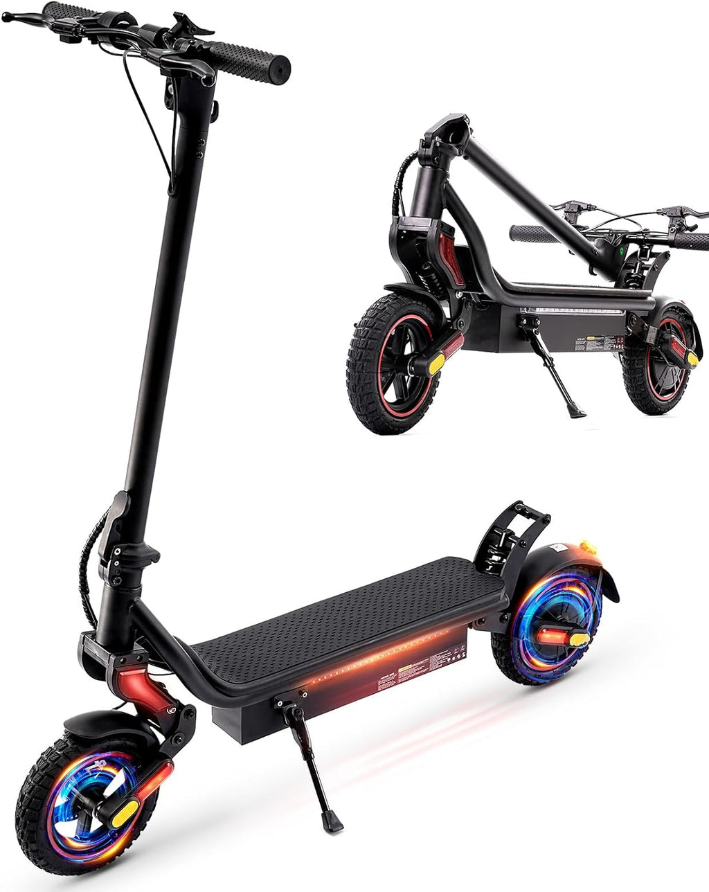 Electric Scooter, 500W/750W Powerful Motor, 22/25 MPH Top Speed & 23/28 Miles Range, 9.3'/10' Tires, Foldable Commuter Scooter for Adults and Teens with Dual Braking,Cruise Control,APP Control