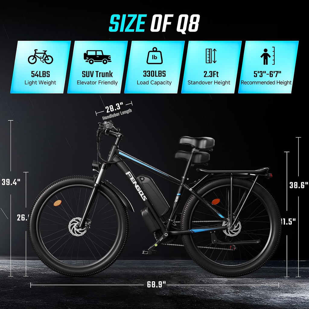2000W Ebike for Adults, 80 Mile 35MPH Electric Mountain Bike, 48V 840WH Aluminum Electric Bicycle, 21-Speed Gears E Bike, Dual Disc Brakes with Brake Taillight, 27.5' Tire, Front Dual Suspension