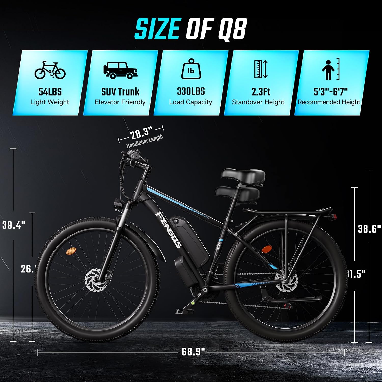 2000W Ebike for Adults, 80 Mile 35MPH Electric Mountain Bike, 48V 840WH Aluminum Electric Bicycle, 21-Speed Gears E Bike, Dual Disc Brakes with Brake Taillight, 27.5' Tire, Front Dual Suspension
