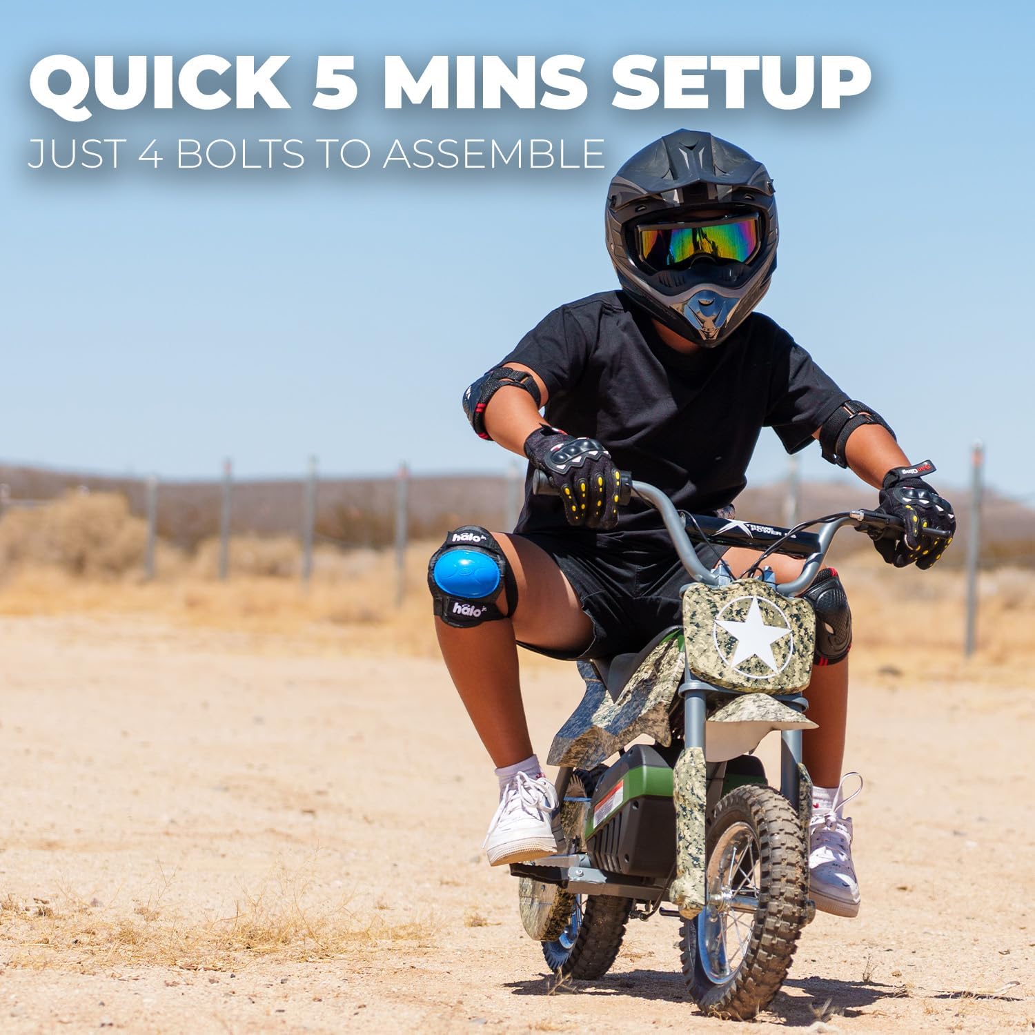XtremepowerUS Electric Dirt Bike, 24V 250W Battery Powered Mini Dirt Bike, Electric Ride-On (Rusher)
