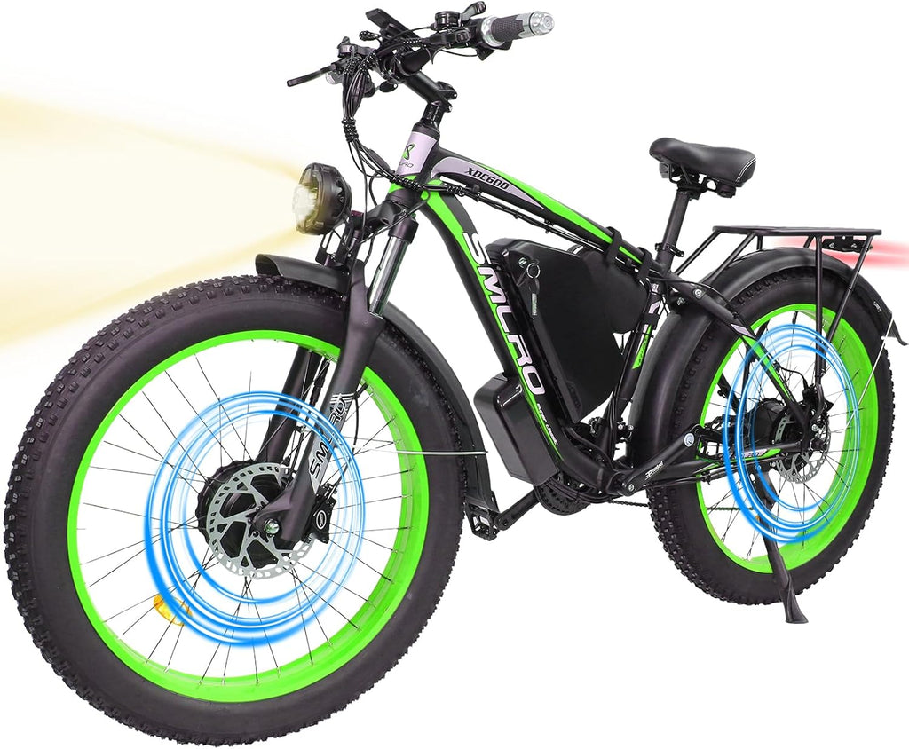 xdc 600 Adult Electric Bike, 5000W Peak Power, 26' Fat Tire All-Terrain E-Bike, 45 Miles Peak Range, 52V 30Ah Battery-Powered Off-Road E-Bike, 45 MPH High Speed