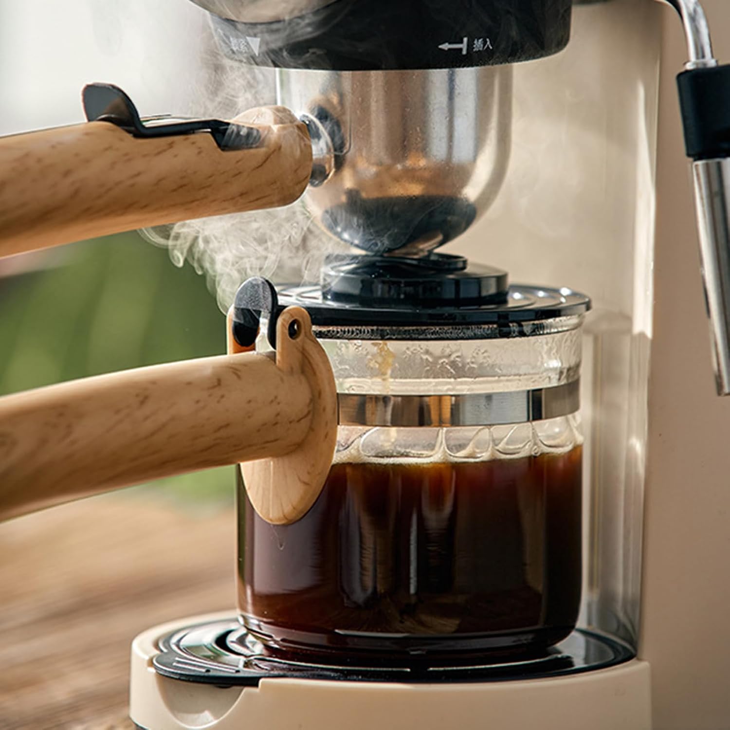 Espresso Coffee Maker, Traditional Barista Pump Espresso Machine, Semi Automatic Espresso Machine, with Steam Frother, 5 Bar Pressure Pump, Room