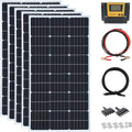 500 Watt 12Volt Solar Panel Kit 5X100W Monocrystalline Module 50A Charge Controller for RV, Boats, Trailer, Camper,Off-Grid System (500W Solar Kit)