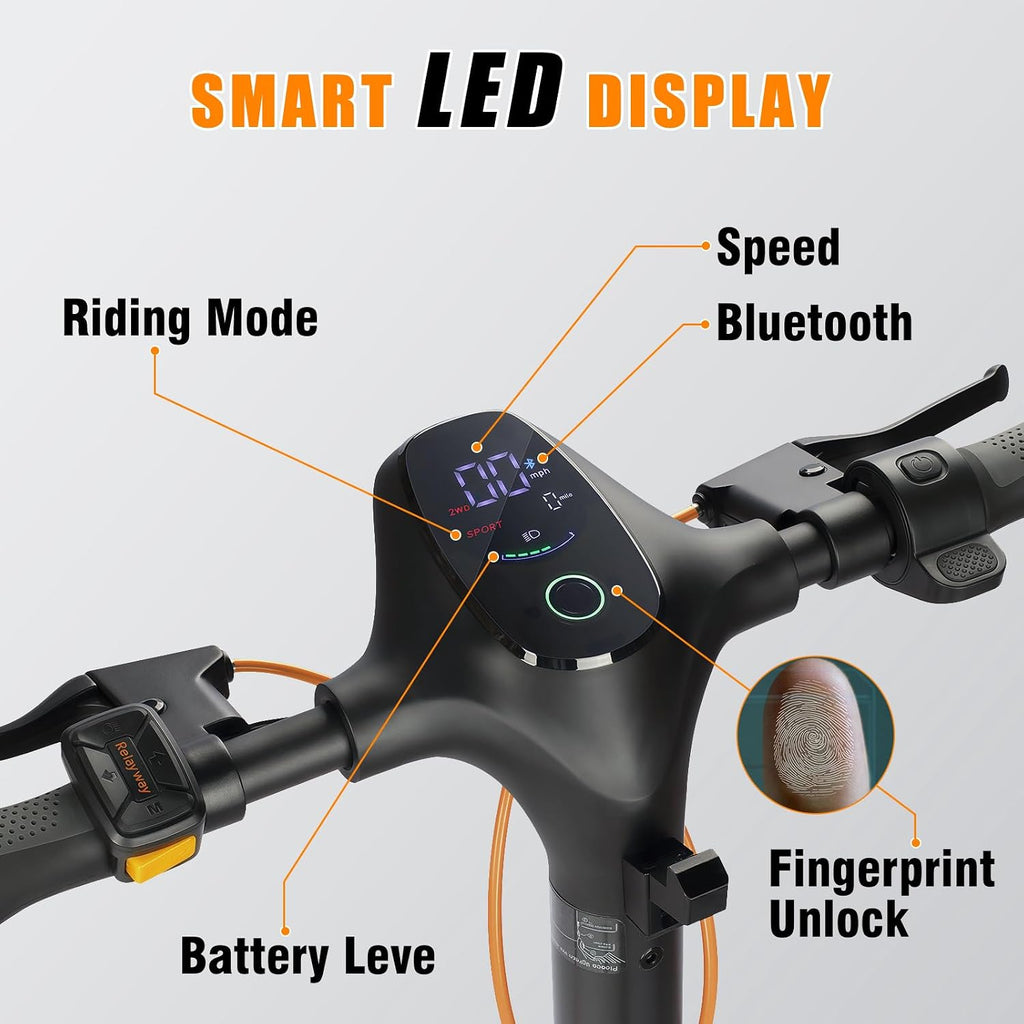 Off Road Electric Scooter Fast Speed 30 Mph, Long Range 40-50 Miles, 300+ lb Capacity