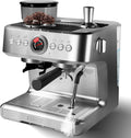 GarveeHome Espresso Coffee Machine, 20 Bar Professional Coffee Maker with Grinder and Milk Frother Steam Wand, 2.8 L Water Tank, 15 Grinding Setting Espresso Cappuccino/Latte Machine for Home