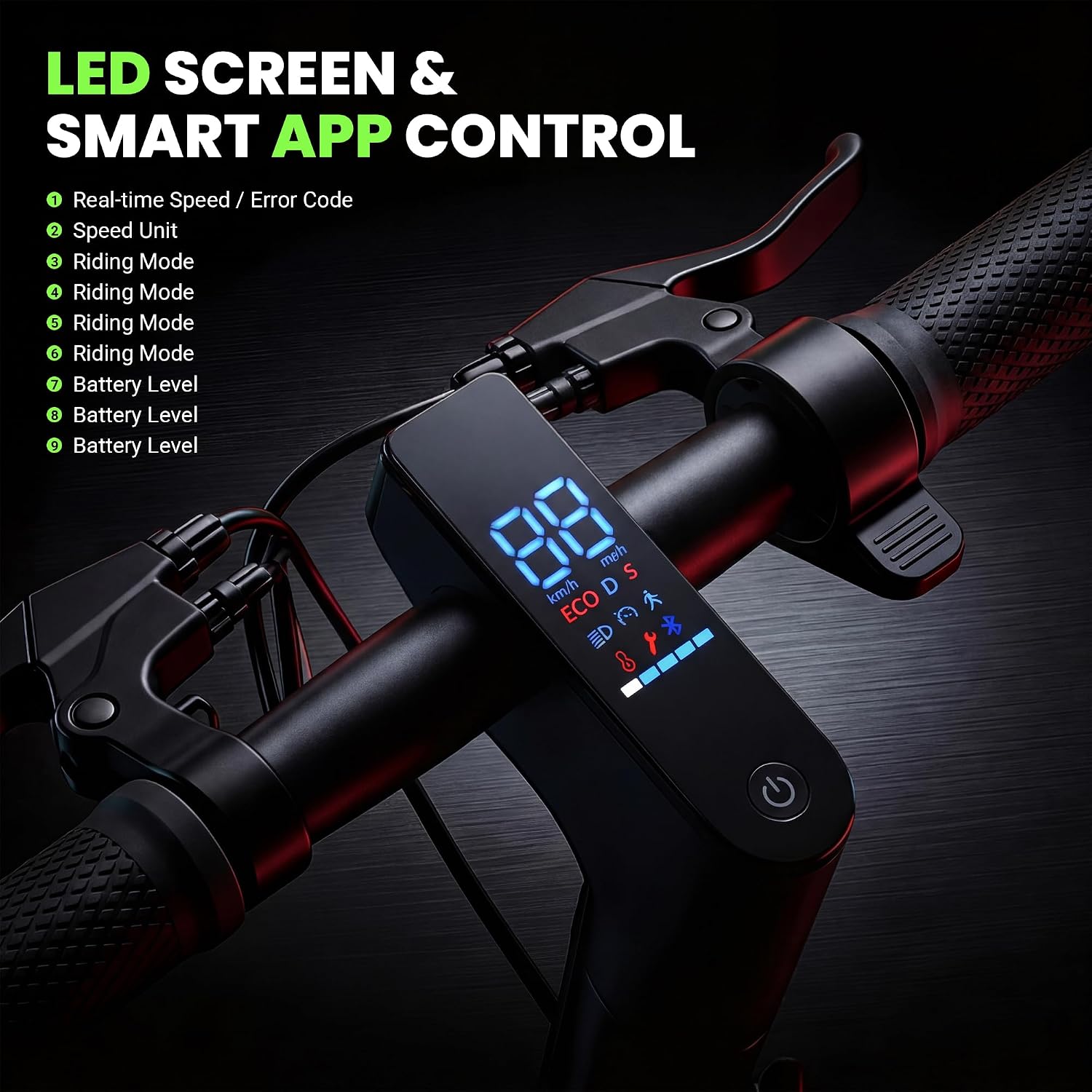 Electric Scooter, 500W/750W Powerful Motor, 22/25 MPH Top Speed & 23/28 Miles Range, 9.3'/10' Tires, Foldable Commuter Scooter for Adults and Teens with Dual Braking,Cruise Control,APP Control