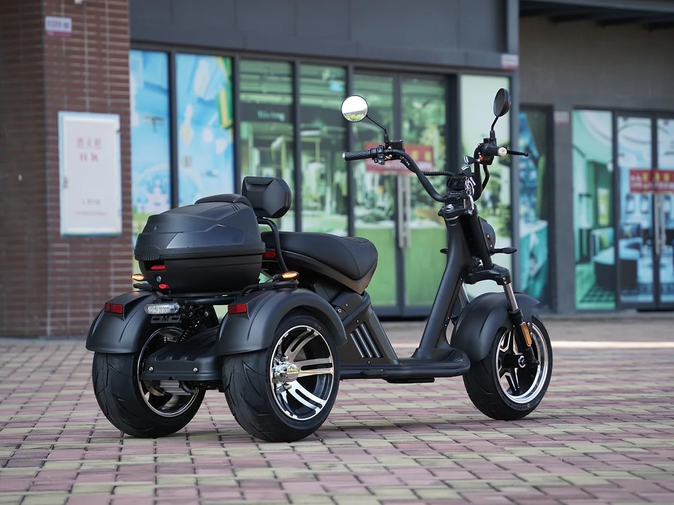 eAhora 2000W M1P/M2 Trike Electric Motorcycle for Adults 60V 30AH/40AH Battery Long Range 55/68Miles Full Suspension 3 Wheels Electric Motorcycle Dual Hydraulic Brake Mopeds