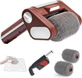 Rechargeable Grill Cleaner with 2pcs Stainless Roller & BBQ Air Blower, Cordless Spinning Grill, Brush, 350 RPM, LED Light, No Bristles, No Preheating, BBQ Tool for Outdoor Camping