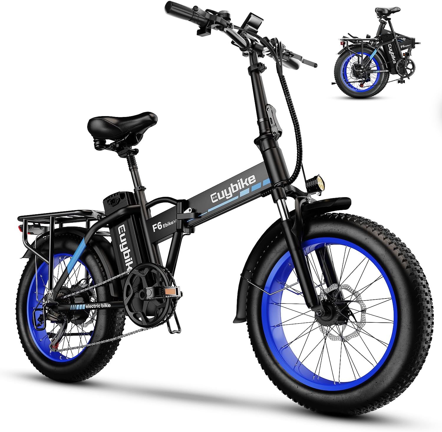 1000W Folding Electric Bike,48V 20AH Removable Battery E Bike,80 Miles Max Range Electric Bike for Adults,20' Fat Tire Foldable ebike,Adult Electric Bicycle for Commute Beach Snow