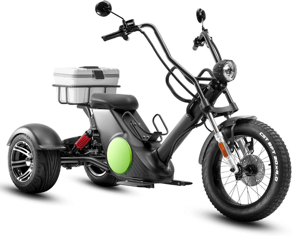 eAhora 2000W M1P/M2 Trike Electric Motorcycle for Adults 60V 30AH/40AH Battery Long Range 55/68Miles Full Suspension 3 Wheels Electric Motorcycle Dual Hydraulic Brake Mopeds