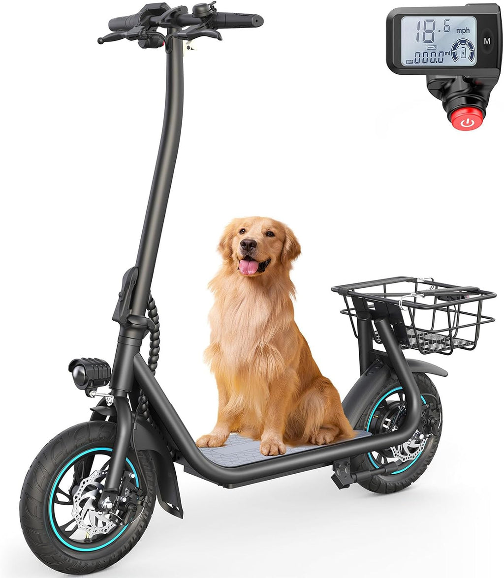 URBANMAX X2 Electric Scooter for Adults with Basket, 12' Adult Electric Scooters for Teens with Max 20 Miles & 18.6MPH Power by 550W, Foldable Electric Scooter for Commuting