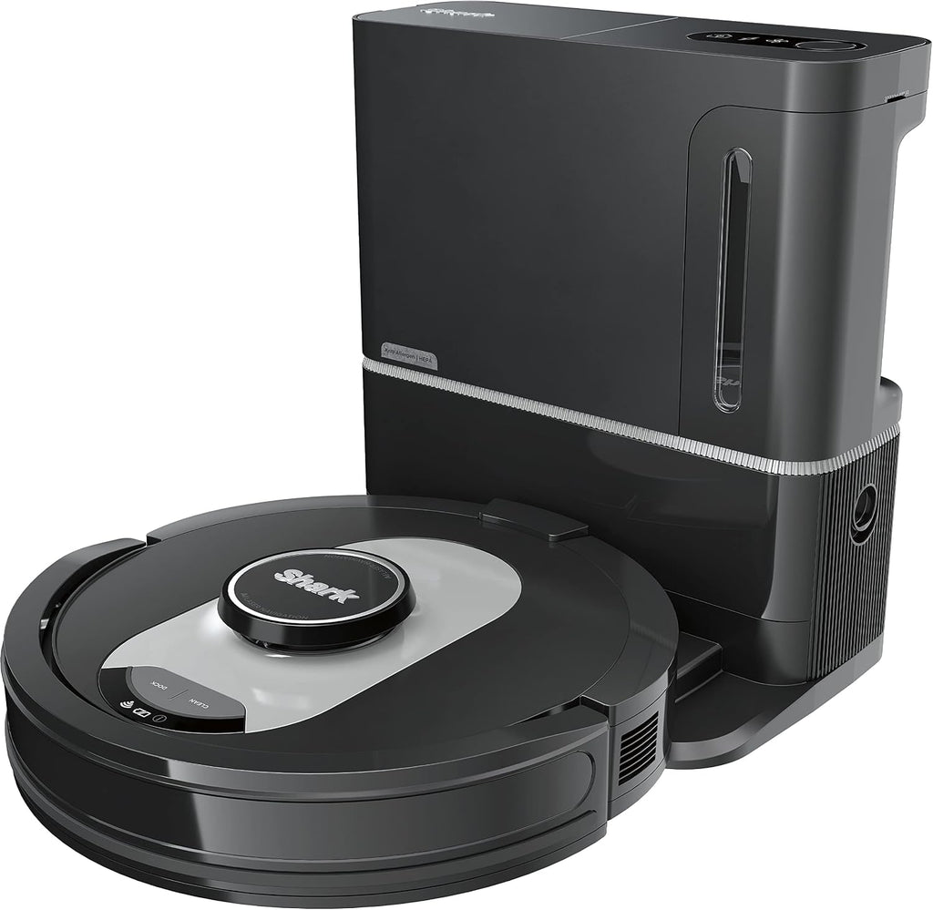 SHARK AV2501AE AI Robot Vacuum with XL HEPA Self-Empty Base, Bagless, 60-Day Capacity, LIDAR Navigation, Perfect for Pet Hair, Compatible with Alexa, Wi-Fi Connected Black, RV2502AE (Renewed)