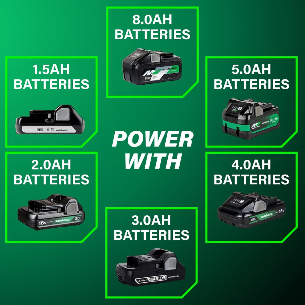 Metabo HPT 18V MultiVolt Brushless Cordless Coil Roofing Nailer Kit, 1-3/4' Coil Roofing Nailer with Power Tool 2.0Ah Lithium Ion Battery, Drives 7/8' to 1-3/4' Nails, NV1845DA
