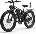 6000W Peak Electric Bike for Adults, 52V 32AH Dual Motor E-Bike, Up to 90Mile & 45 M P H All-Terrain Fat Tires Full Suspension 24/26 Inch Electric Bicycles Hydraulic Disc Brake for Road UL2849 by SGS