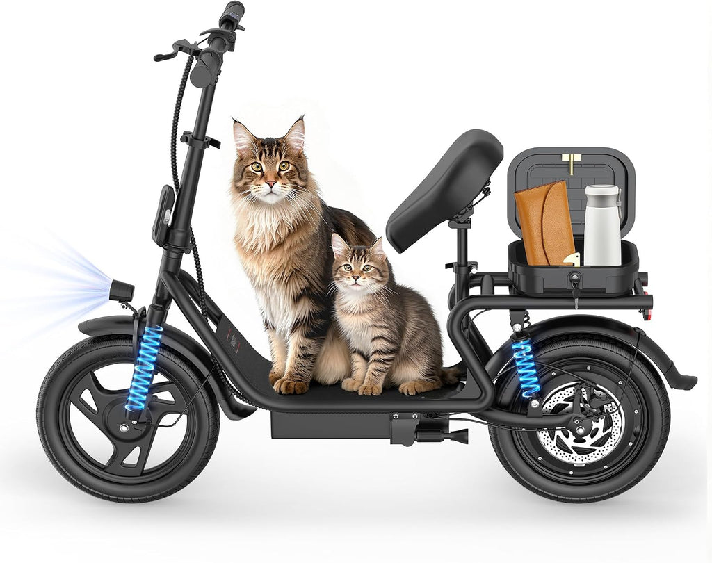 MAXSHOT Electric Scooter for Adults, 8.5/14' Tires, 19/22Mph, 350W/500W Motor, 16-28 Miles Range, Folding E-Scooter with Dual Suspension,APP Control