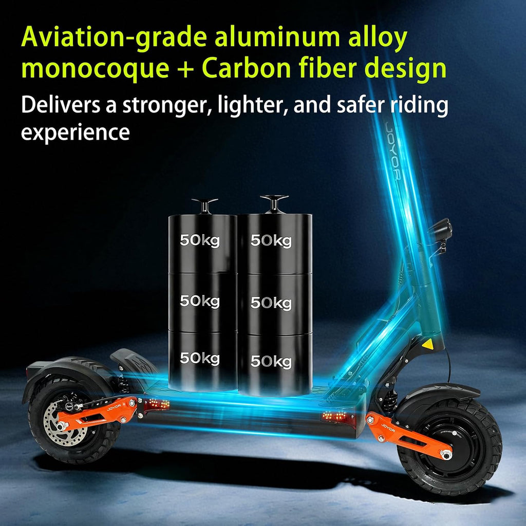 Electric Scooter Adults 1600/4000/6000W Motor 50 Miles Long Range & 40/45/50 MPH Top Speed 10' Off Road Tire Folding E-Scooter 60V/48V 20.8AH Battery Kick Scooter with Detachable Seat for Commuter