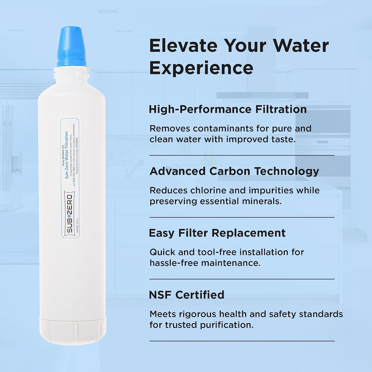 Sub-Zero 4204490 Refrigerator Water Filter Replacement Cartridge 2 Pack