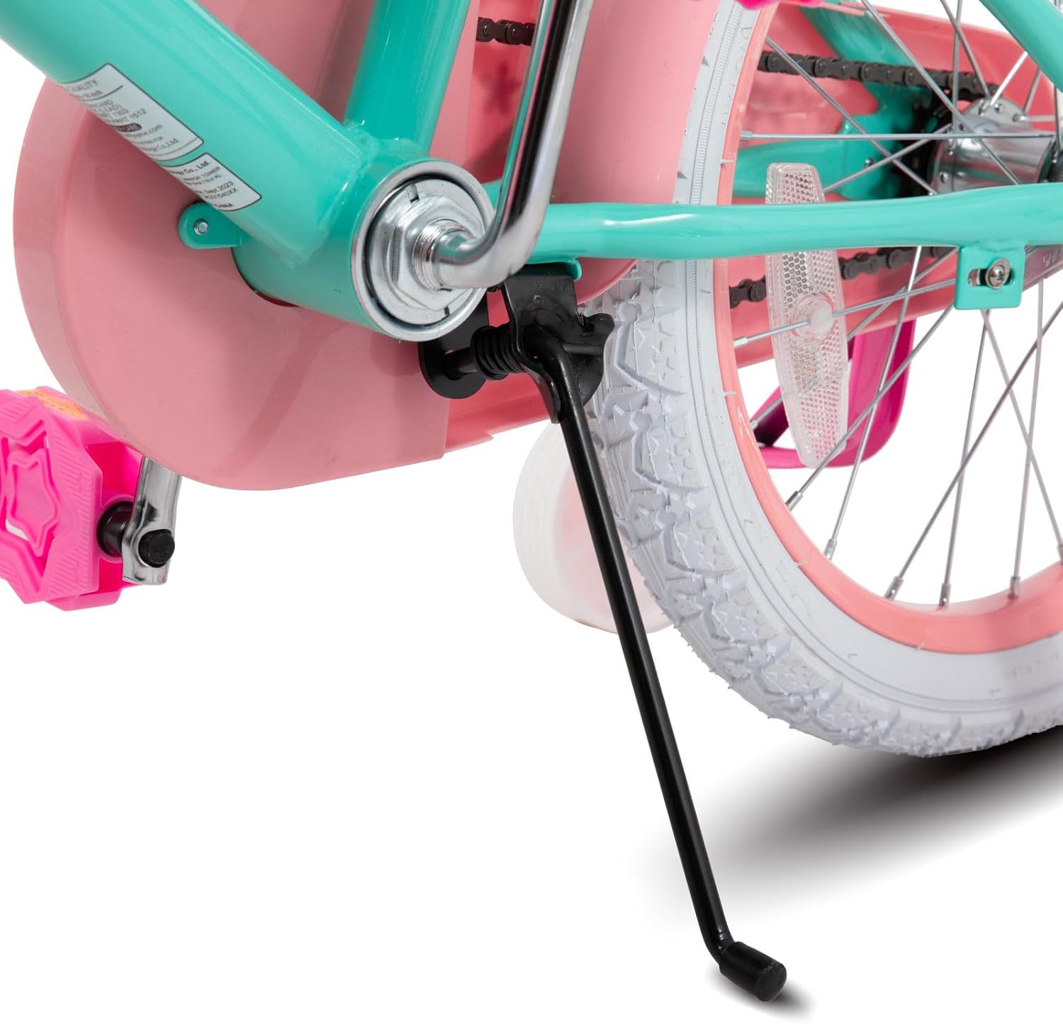 JOYSTAR Unicorn Kids Bike for Girls Ages 2-9 Years Old, 12 14 16 18 Inch Kids Bike with Training Wheels, Doll Seat, Streamers and Basket, Toddler Girl Bicycle, Multiple Colors