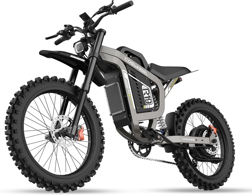 COSWHEEL Electric Dirt Bike for Adults, 9000W Peak Motor Electric Motorcycle, 72V 40Ah Battery, Up to 60MPH Off Road Electric Bike, 19' Dirt Tires, Dual Suspension, Hydraulic Brakes