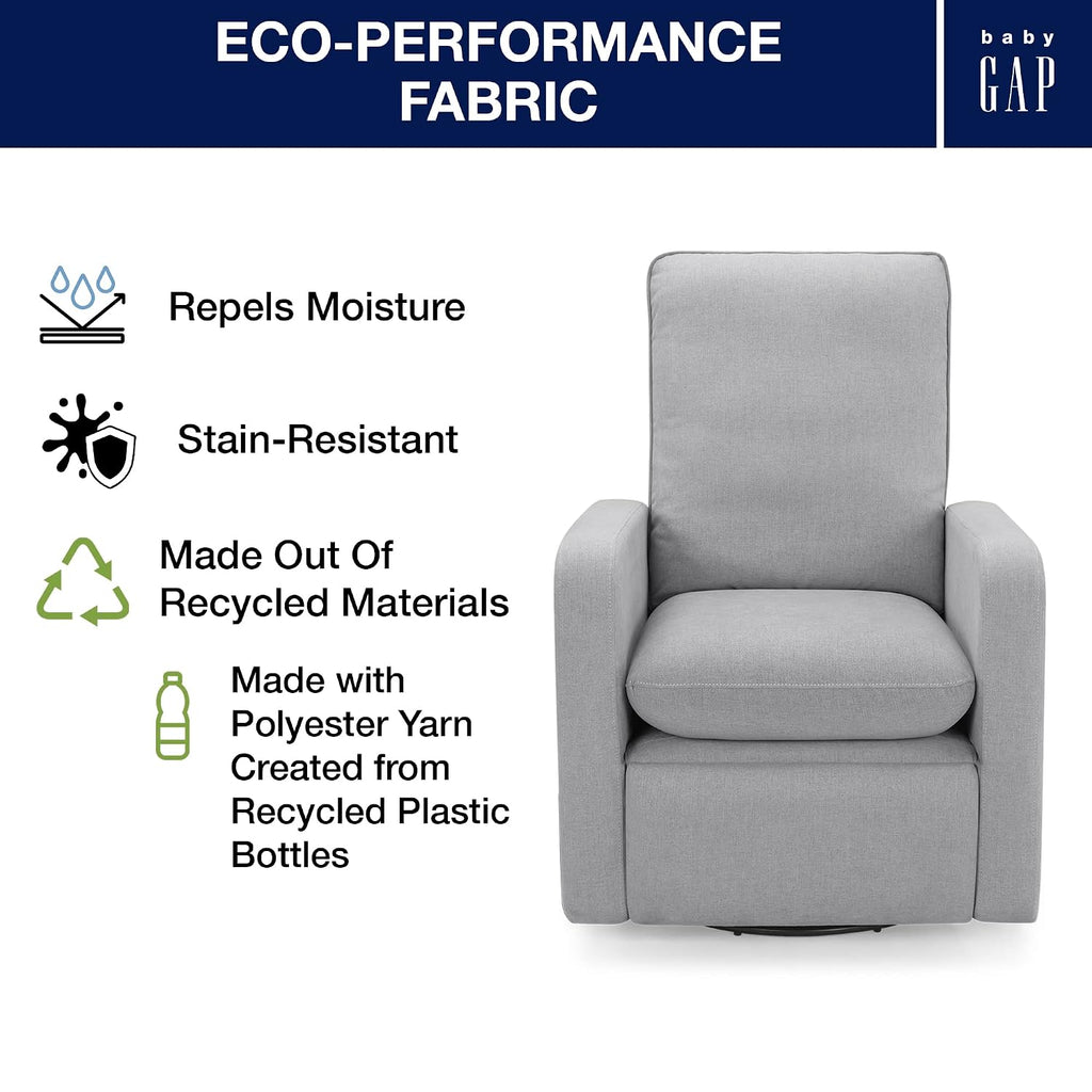 GAP babyGap Cloud Recliner with LiveSmart Evolve - Sustainable Performance Fabric, Grey