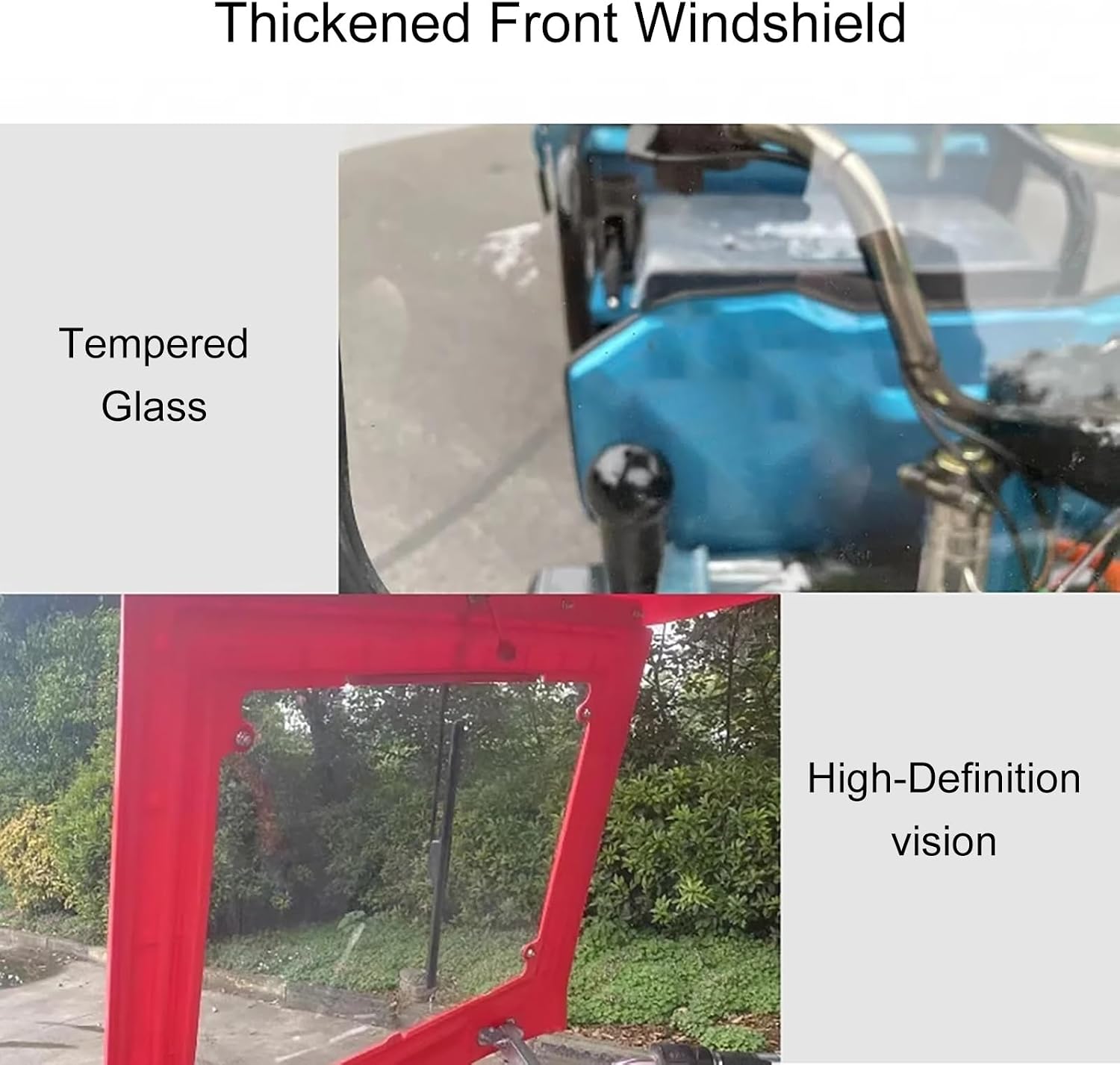 Electric Tricycle Cover, Heavy Duty 3 Wheel Bicycle Cover, 3 Wheel Cargo with Trike Windshield, All-Season Tricycle Clothing, Ideal for Carrying Cargo Electric Powered Tricycles(Red)