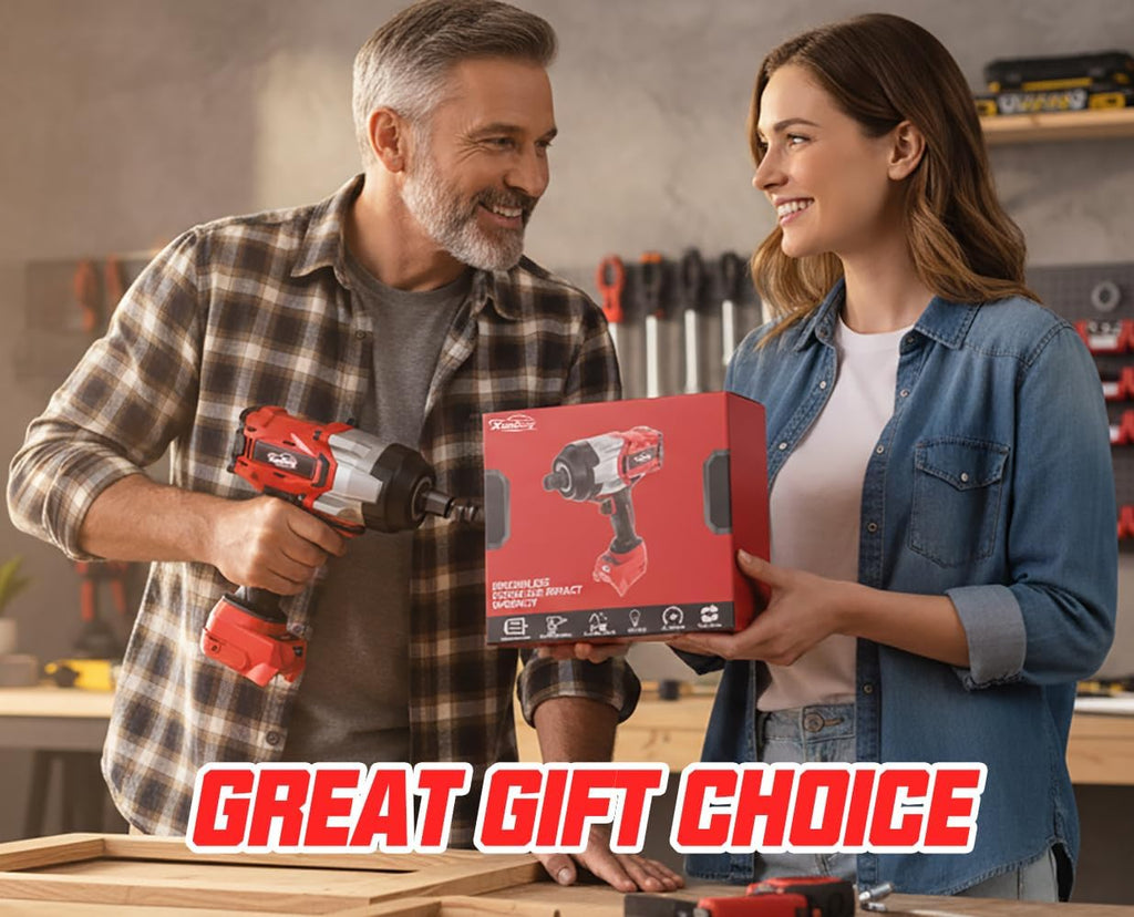 Cordless Impact Wrench 3/4' Compatible with Milwaukee 18V Battery, 1850Ft-lbs(2500N.m) High Torque Impact Gun Heavy Duty, Brushless Electric Power Impact Driver with 4 Speed Modes & LED Work Light