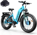 Electric Bike for Adults, 3000W Peak Dual Motor 52V 20AH Battery E Bike 26' x 4.0' Fat Tire Electric Mountain Bike Step-Thru Electric Bicycle for Women Men, Up to 38MPH