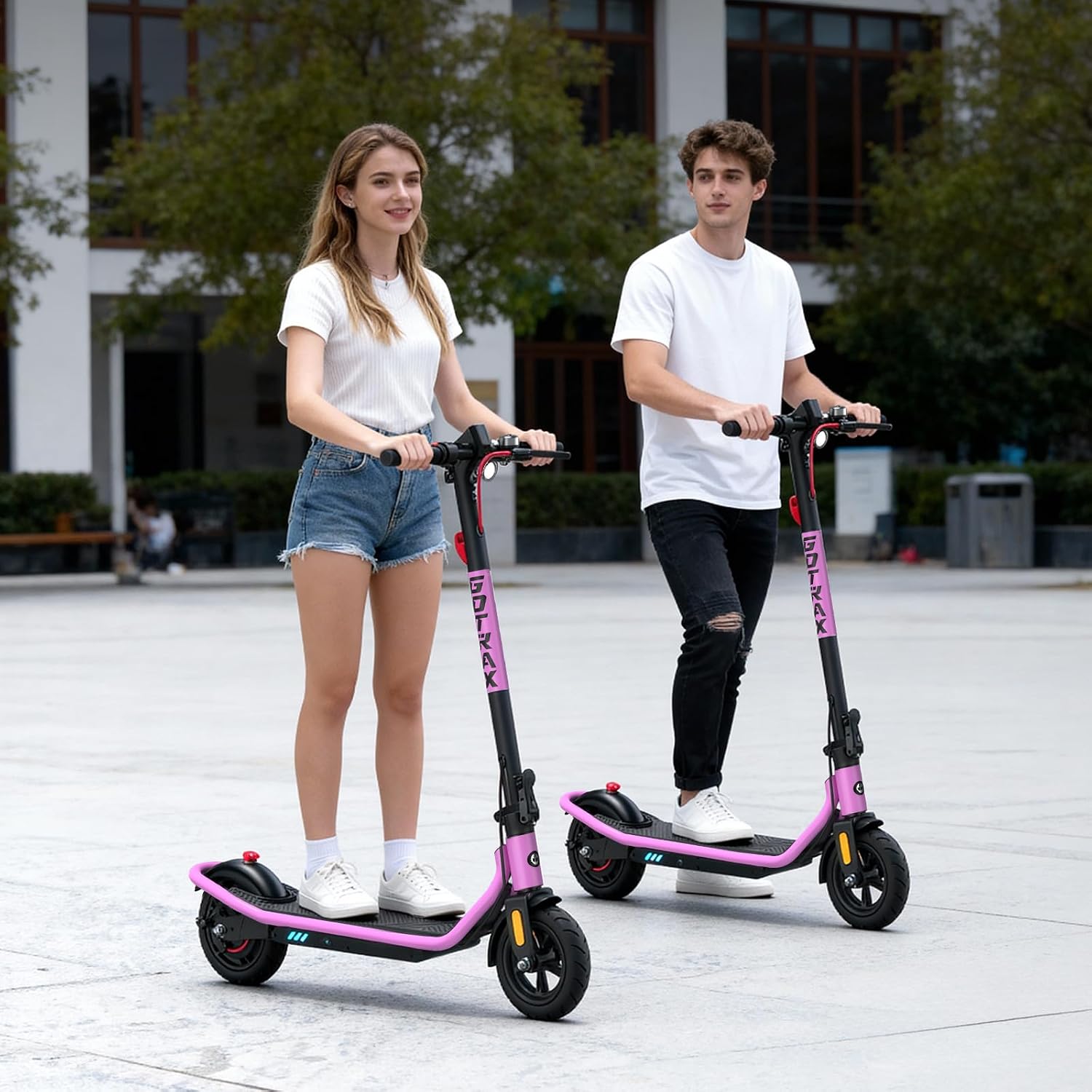 Gotrax Electric Scooter for Adults, Max 12 Mile Range & 15.5Mph by 250W Motor, 8.5' Front Air & Rear Solid Tires, Max Load 220lbs & Big Display with Cruise Control, Foldable EScooter EABS & Drum Brake