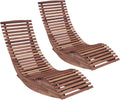 Giantex Outdoor Chaise Lounge Chair - Set of 2 Acacia Wood Outdoor Lounger, Patio Lounge Chair with Slatted Design, Rocking Chair, Patio Rocker for Sunbathing, Poolside, Beach Lounge Chairs
