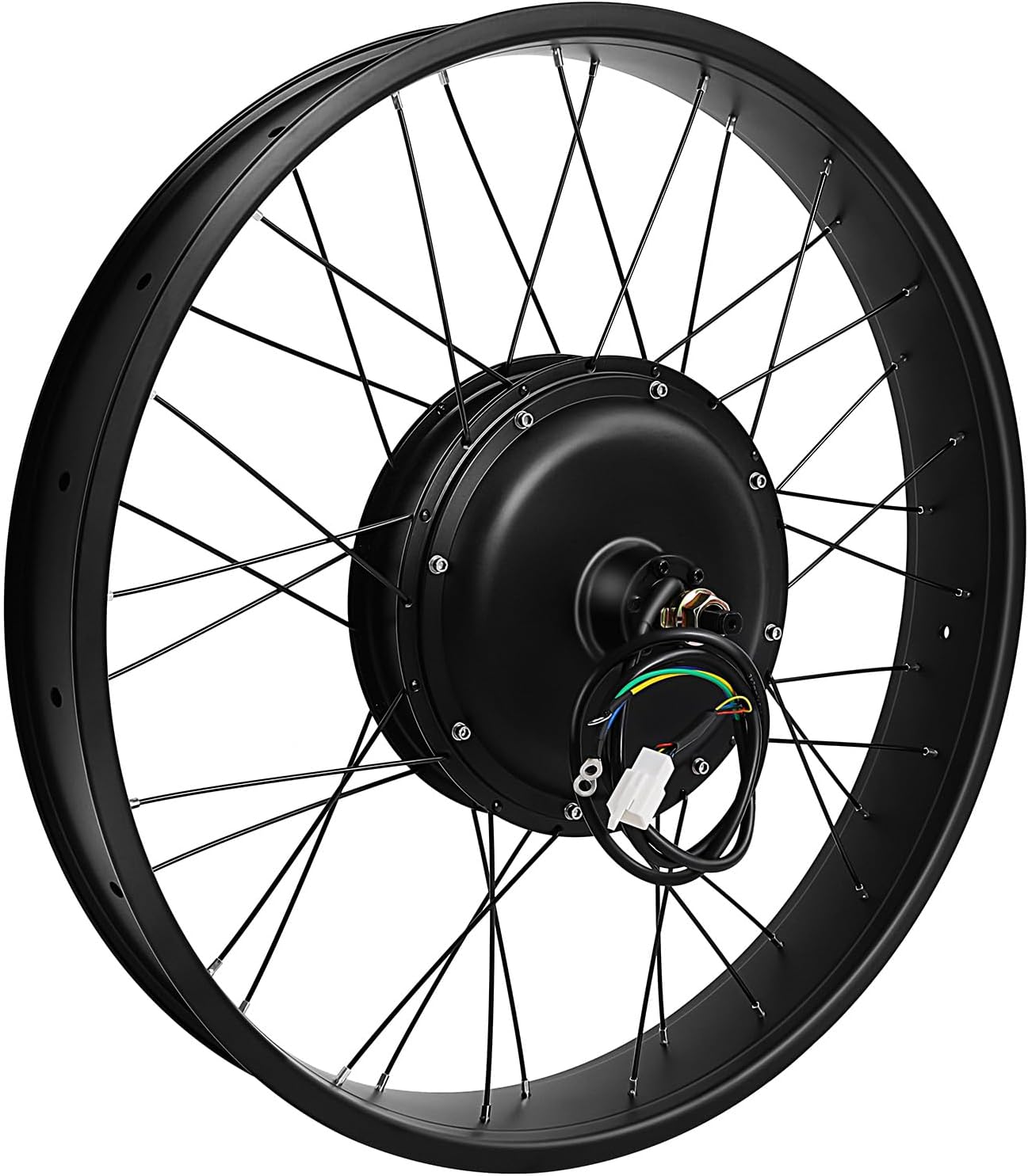 26' Rear Wheel Motor 48V 1500W Electric Bike Conversion Kit with LCD Display, Rear Wheel E-Bike Conversion Kit for Fat Snow Tire Electric Bicycle