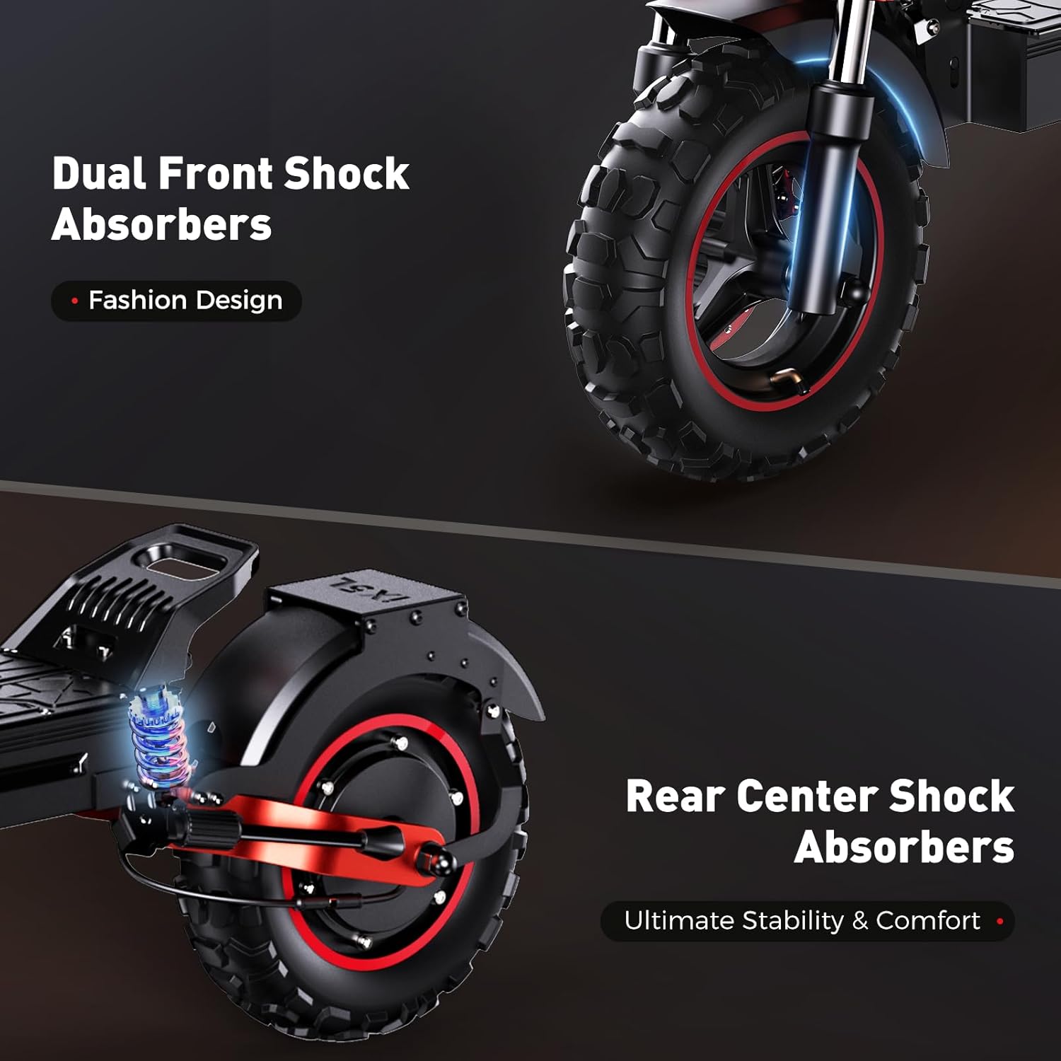 iScooter Electric Scooter Adults, 2000W/1000W Motor Up to 38/28 MPH Top Speed Escooter, 10/11' Off-Road Pneumatic Tire Scooters for Adults with Cruise Control, Dual Suspensions, Foldable E-Scooter
