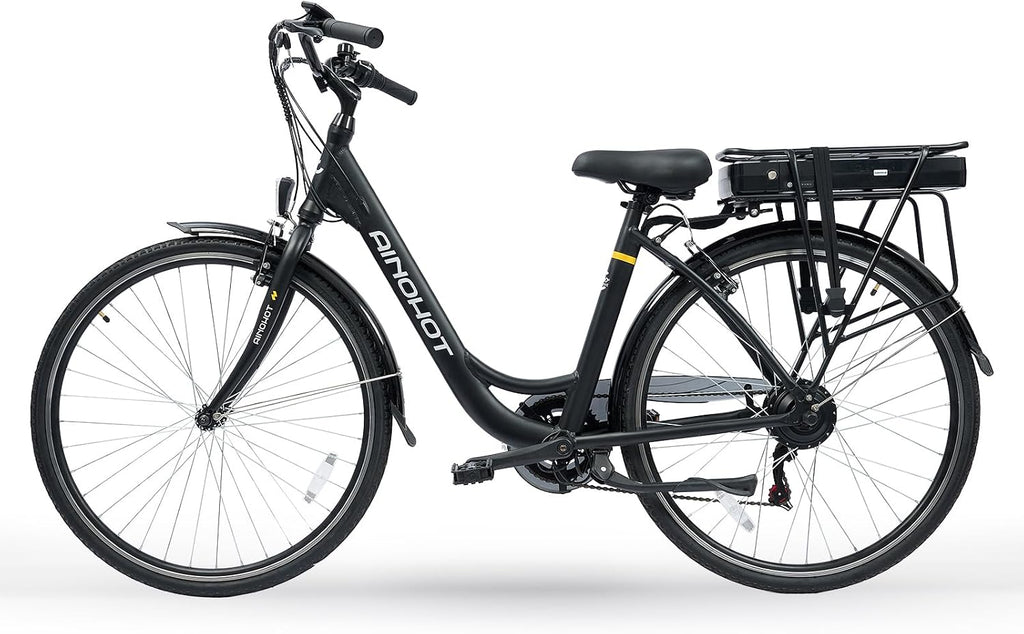 Urba Electric Bike for Adults, 500W Ebike, 28' Step-Thru Electric Bicycle, 15MPH 56Miles E Bike for Men, Removable Battery City Lectric Ebike with Aluminum Alloy Frame