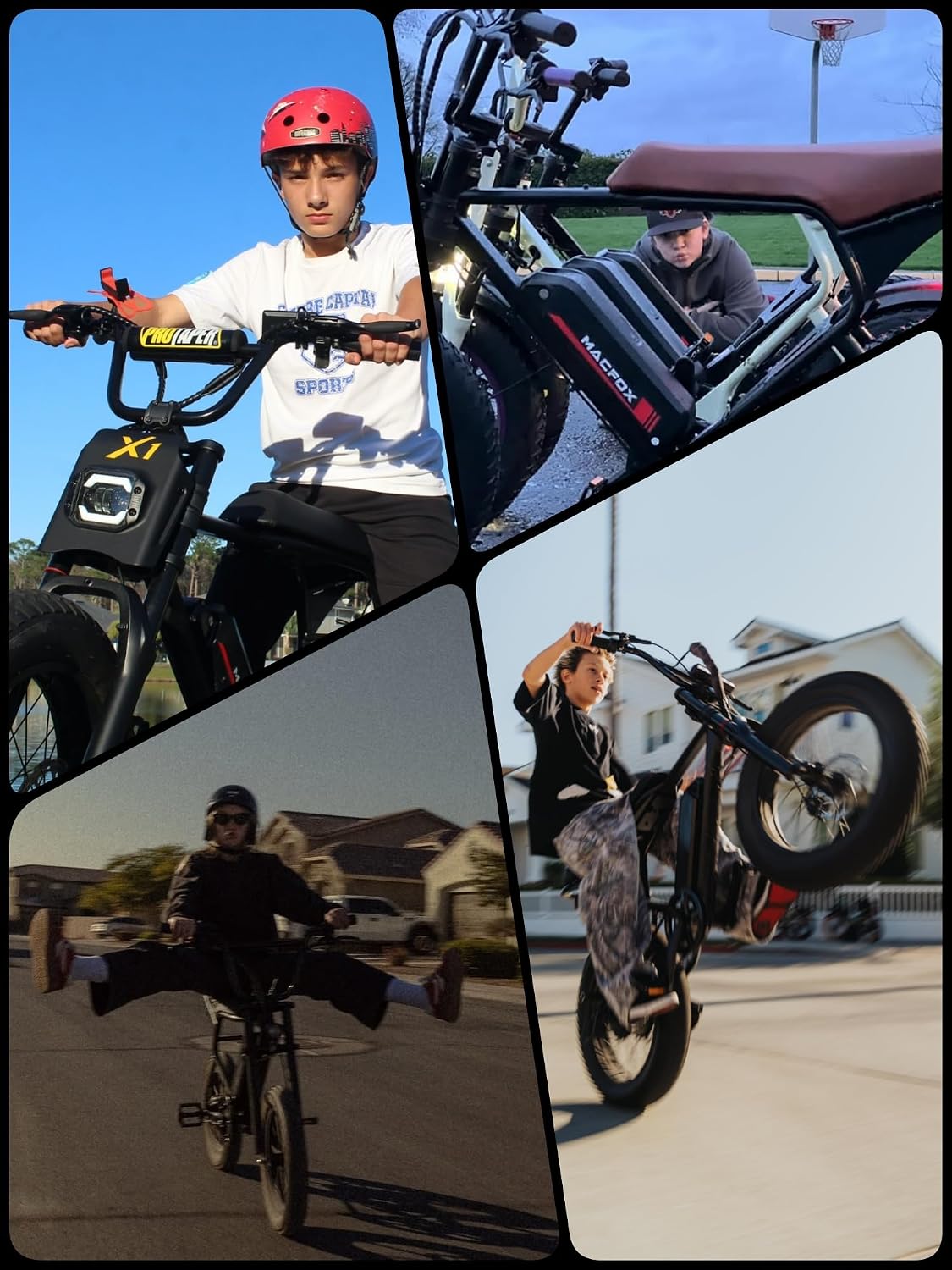 MACFOX Upgrade X2 Electric Bike for Adults, 1000W EBike with Hydraulic Brakes, 48V 20Ah Removable Battery 45 Mile Range, Hydraulic Brake E Bikesr, 20' Fat Tire Electric Bike (UL2849 & Class-2)