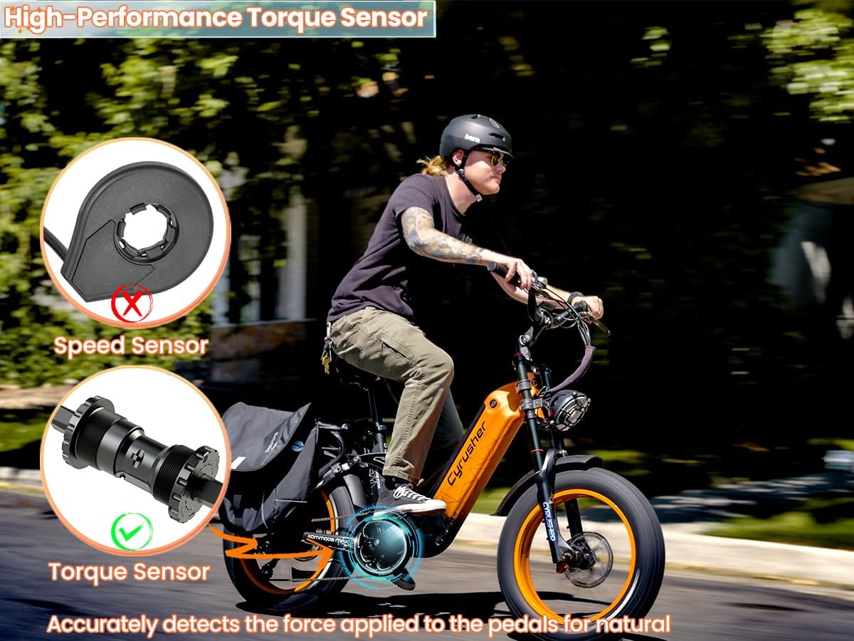 Cyrusher Aluminum Electric Bike 20Inch, Kommoda3.0 1500w 28Mph 48V20Ah 75Miles, Air Suspension, Hydraulic Disc Brakes