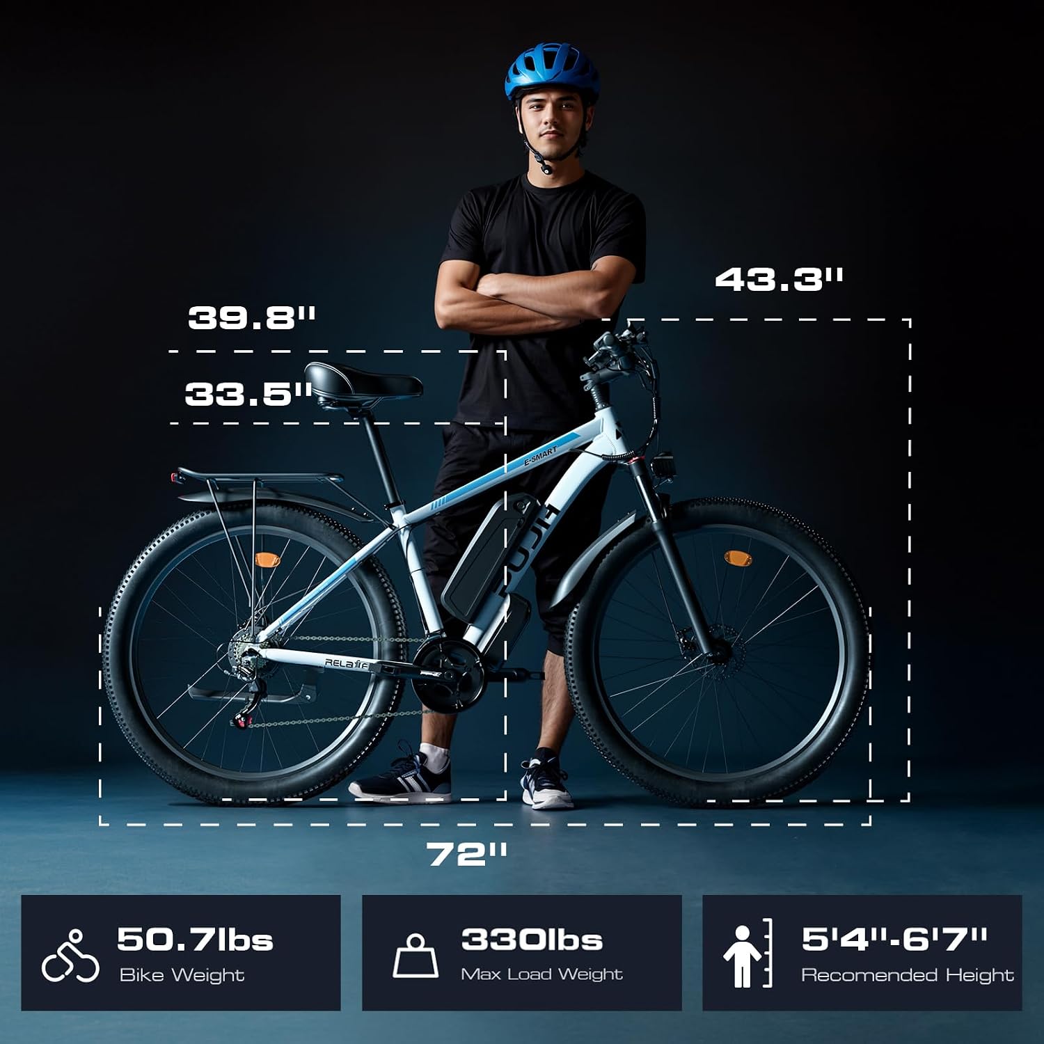Electric Bike for Adults with Peak 2000W, Max 34 mph 30-80 Miles Commuting Electric Mountain Bike, 48V 17.5Ah Removable Battery 21-Speed Disc Brakes, 29' Tires and Front Suspension