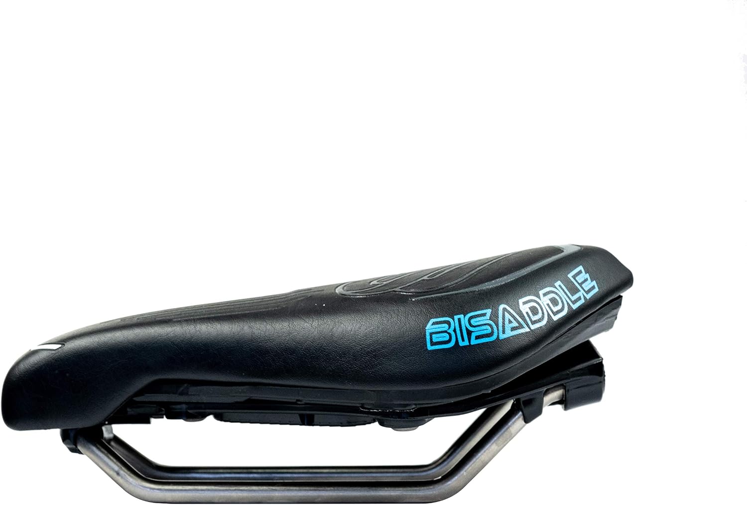 BiSaddle SRT Super Short Noseless Pain-Free Adjustable Bicycle Saddle Black with Titanium Rails Custom Fit Comfort, one Size