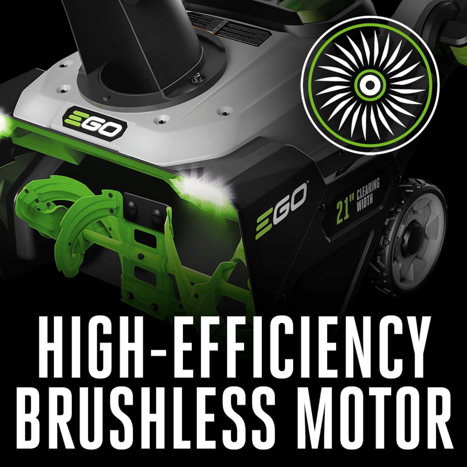 EGO Power+ SNT2110 Peak Power 21-Inch 56-Volt Cordless Snow Blower with Steel Auger Battery and Charger Not Included,Black
